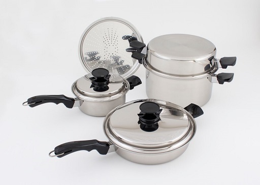 surgical steel waterless
                                    cookware