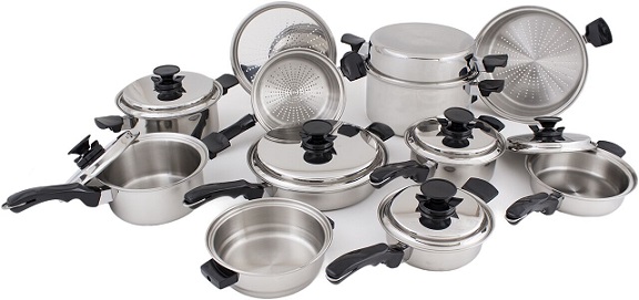 Family set of waterless
                                    cookware