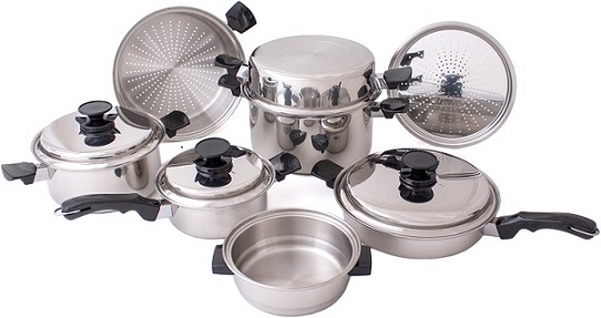 Universal set C surgical steel
                                    waterless cookware