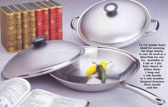 vernieuwen fysiek gevolg Vacumatic 13.5″ JUMBO SAUTE FRY PAN (MINI WOK) with COVER - American  Waterless Cookware